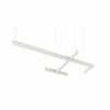 Nora Lighting "X" Shaped L-Line LED Indirect/Direct Linear, 6028lm/Selectable CCT, White finish, Motion Sensor NLUD-X334W/OS